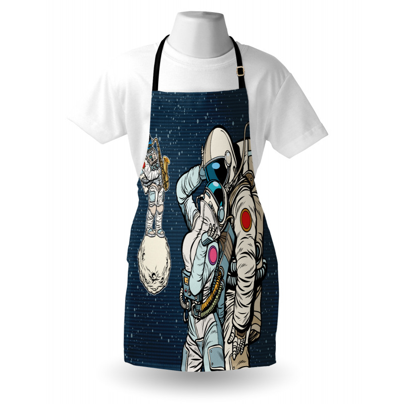 Romantic Couple in Space Apron