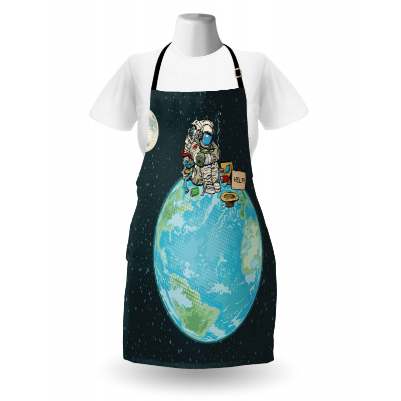 Spaceman Asking for Help Apron