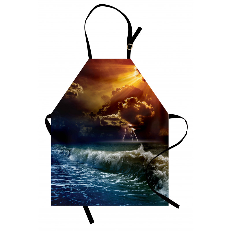 Ocean Wild Fire Waves Apron