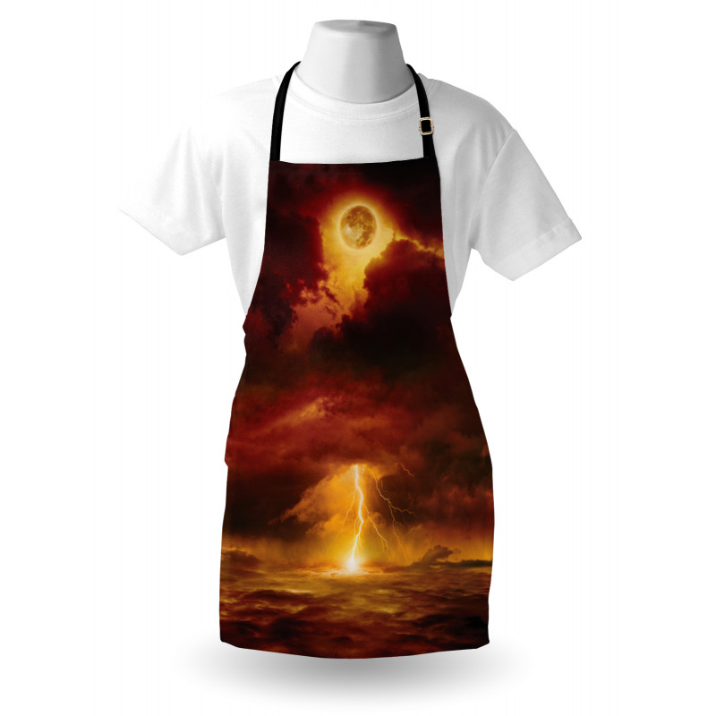 Storm Full Moon Beams Apron