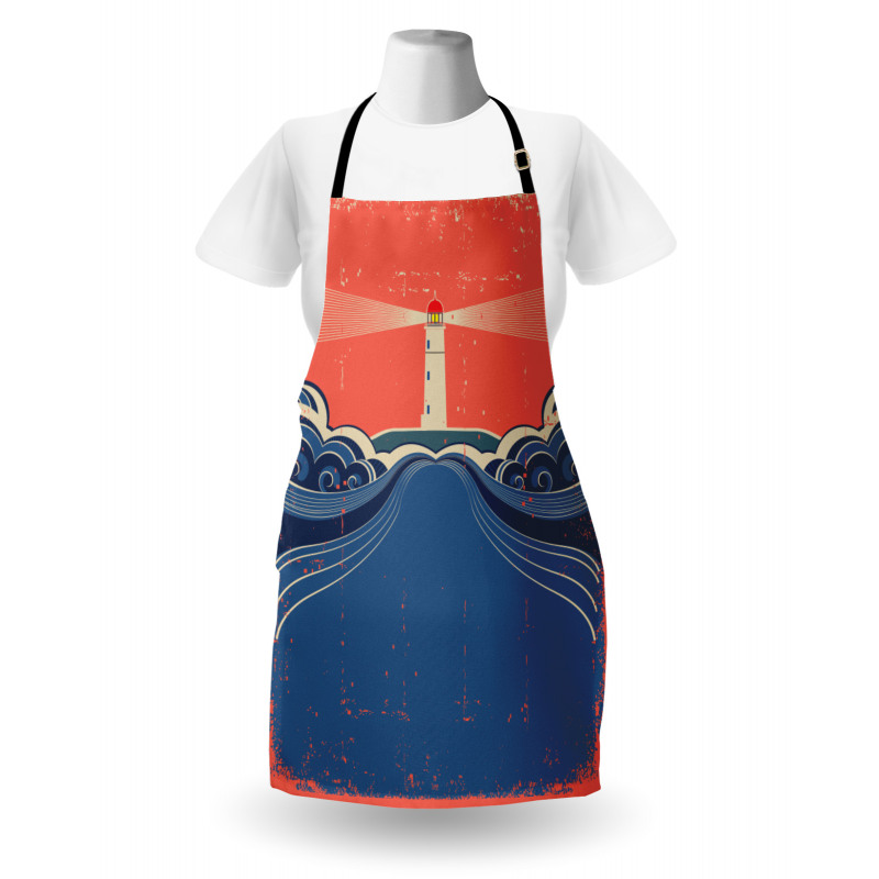 Lighthouse Waves Sea Apron