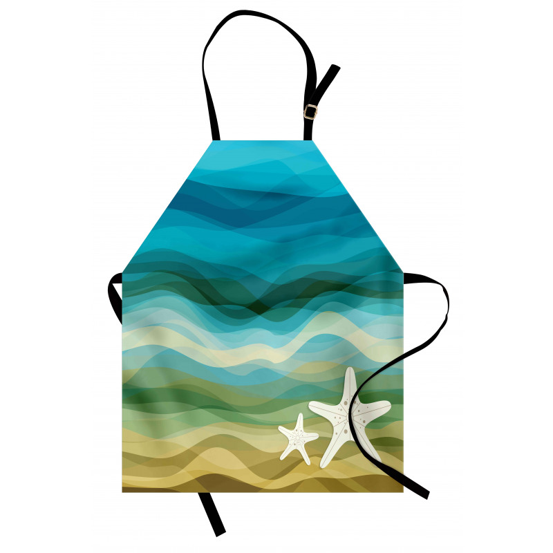 Modern Waves Starfish Apron