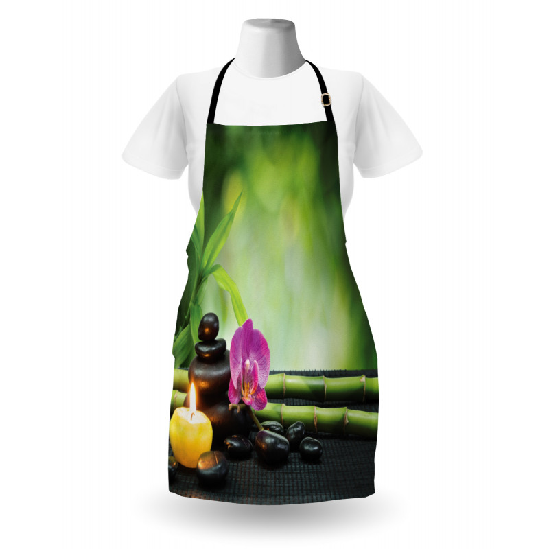Orchid Bamboo Stems Apron