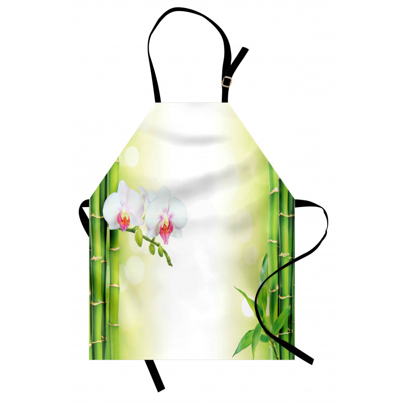 Orchids Bamboo Branches Apron