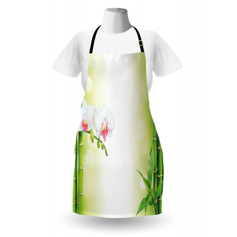 Orchids Bamboo Branches Apron