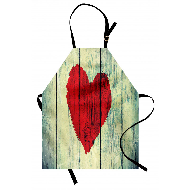 Kalpler Mutfak Önlüğü Kalp Ahşap Etkili