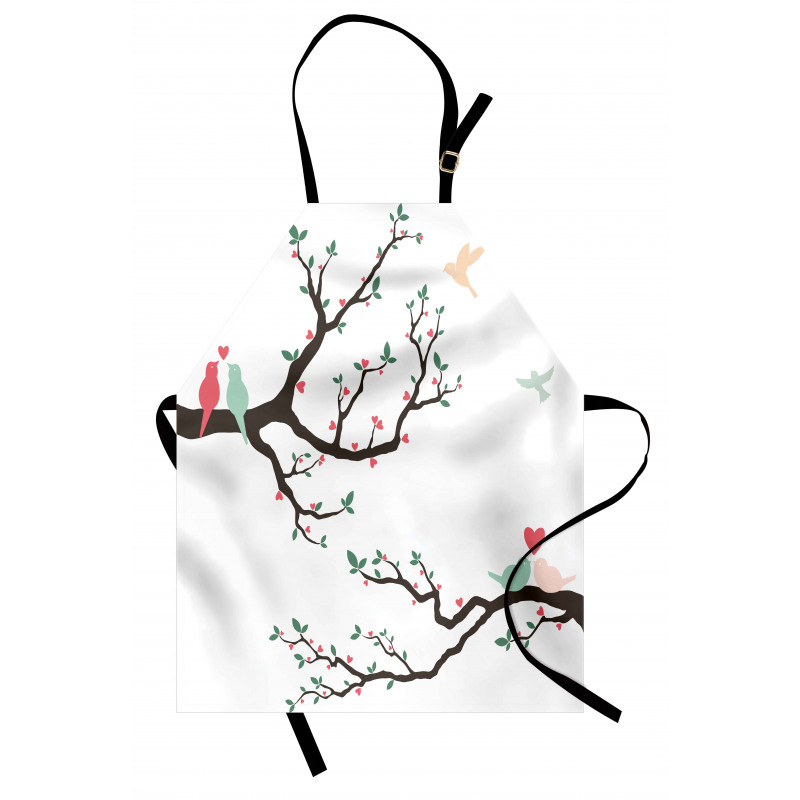 Kuşlar Mutfak Önlüğü Romantik Kuşlar