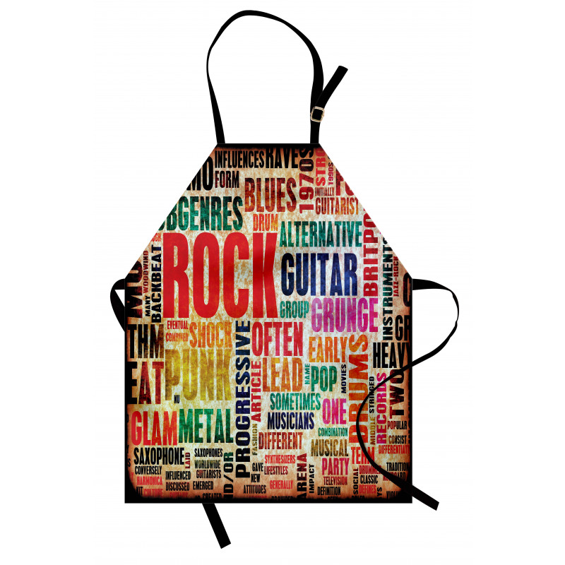 Eskitme Mutfak Önlüğü Rock Tutkusu