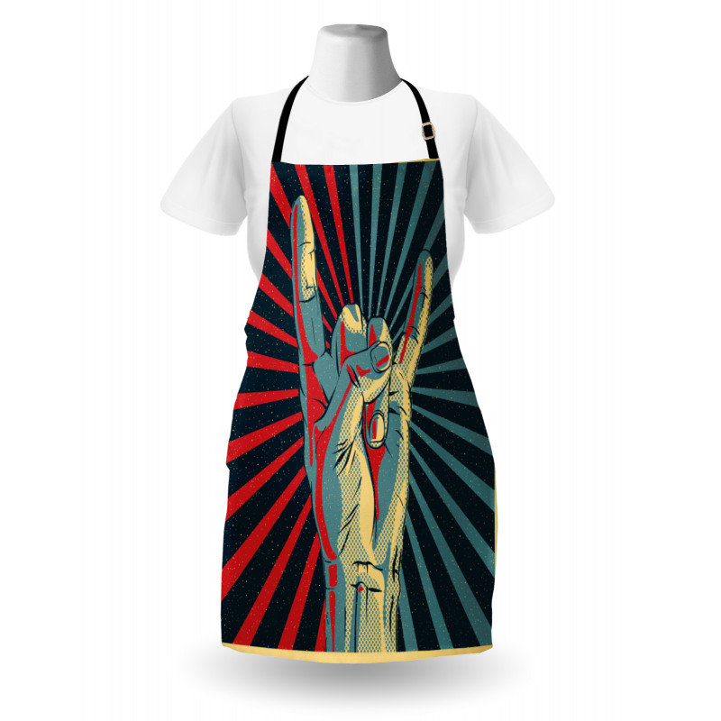 Rock 'n' Roll Hand Sign Apron