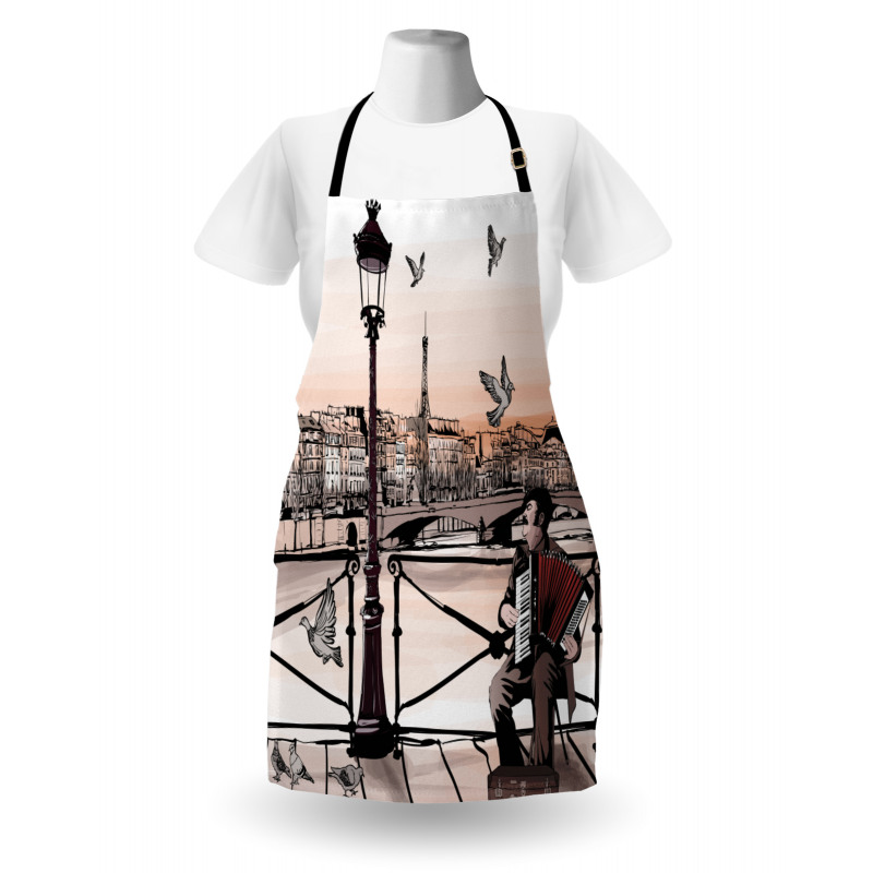 Music Accordionist Paris Apron