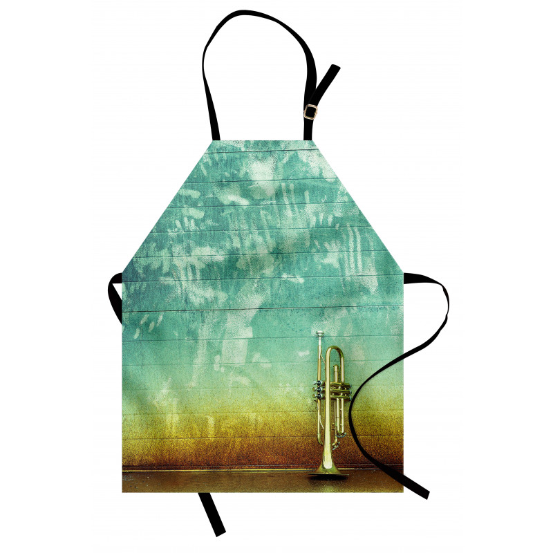 Old Worn Trumpet Grungy Apron