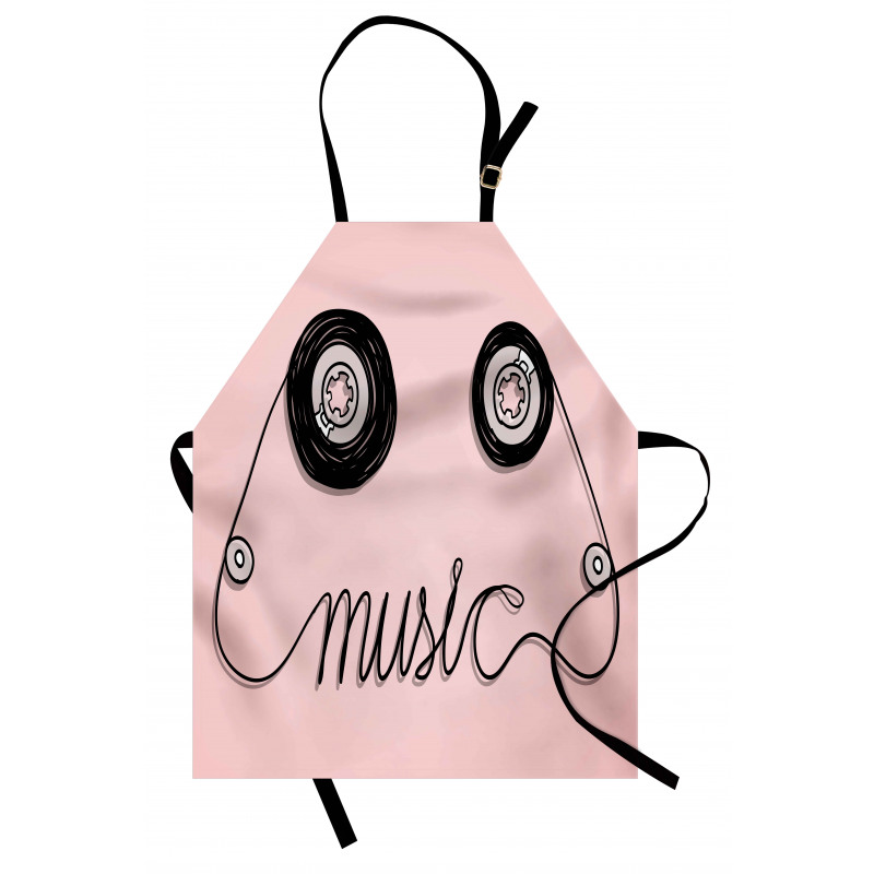 Music Cassette Tape Art Apron