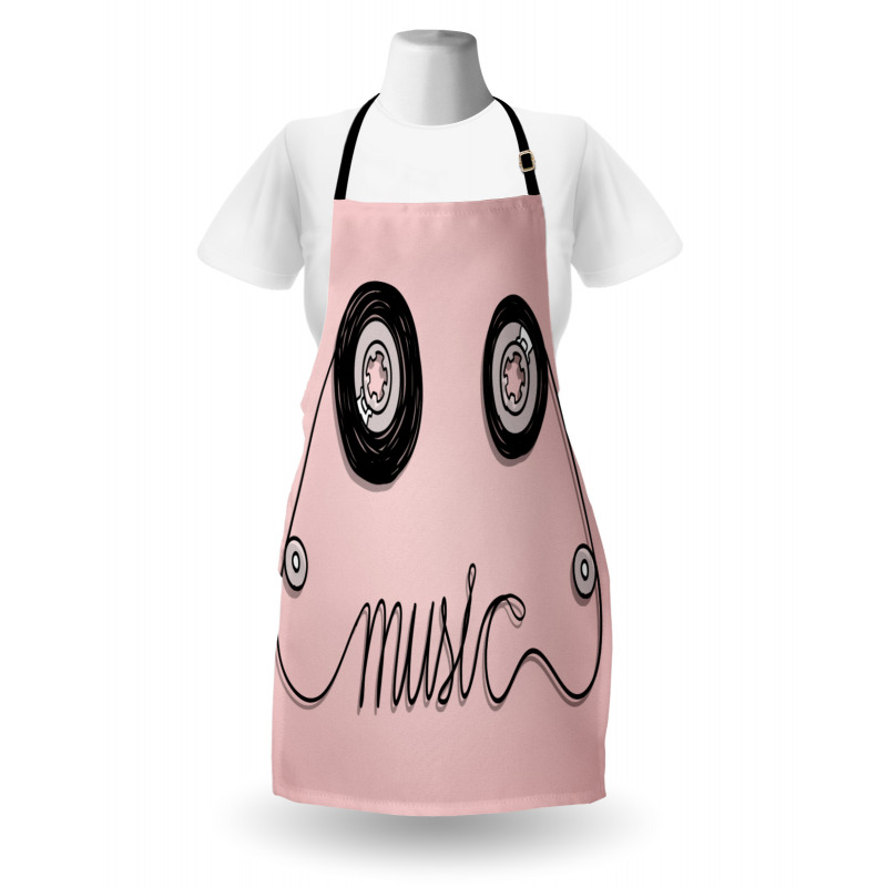 Music Cassette Tape Art Apron