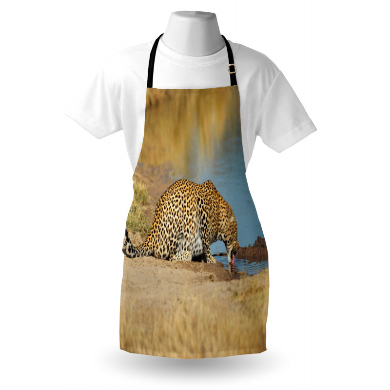 Leopard in Safari Apron