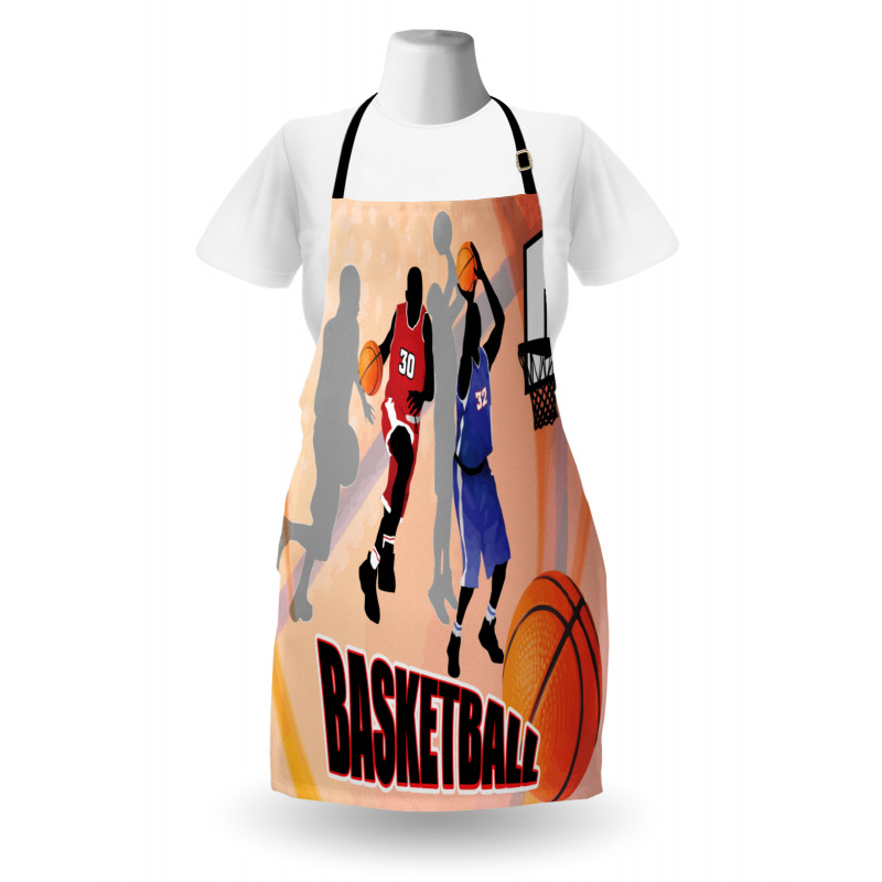 Vintage Basketball Art Apron