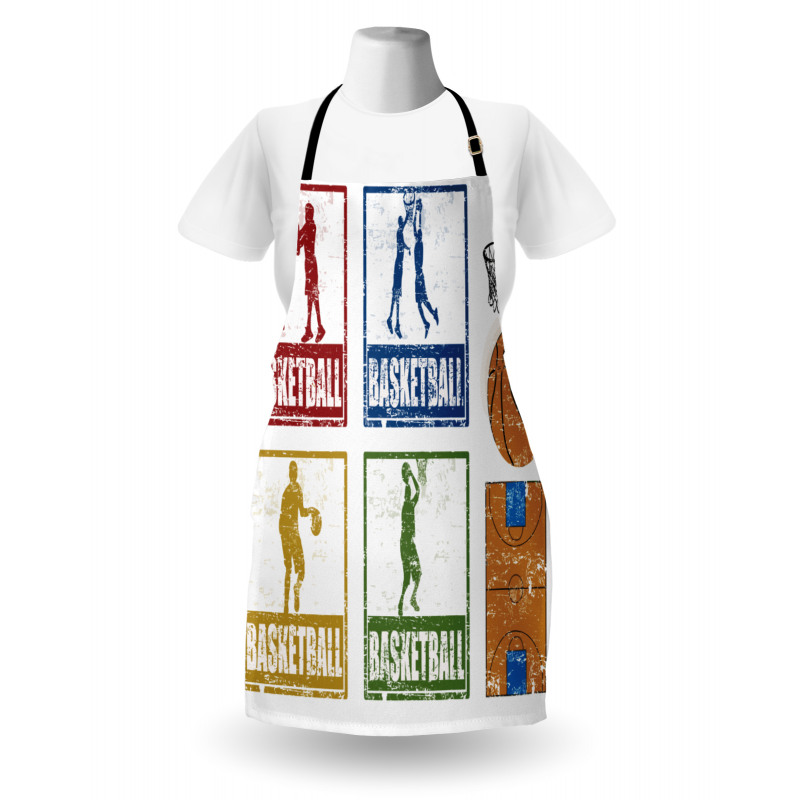 Grunge Basketball Sport Apron