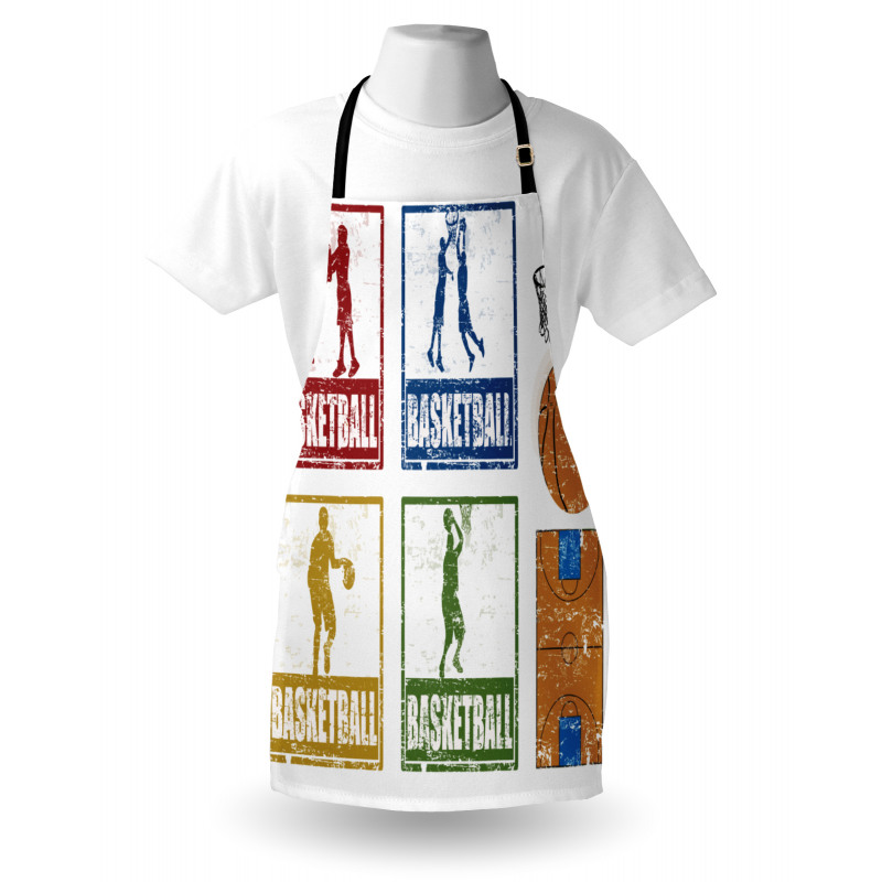 Grunge Basketball Sport Apron