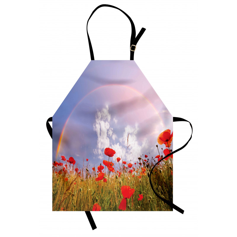 Poppy Flowers on Meadow Apron