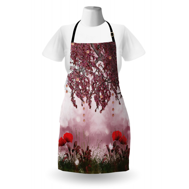 Dream Garden with Poppies Apron
