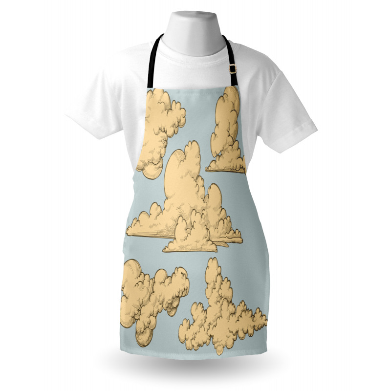 Cartoon Fluffy Clouds Art Apron