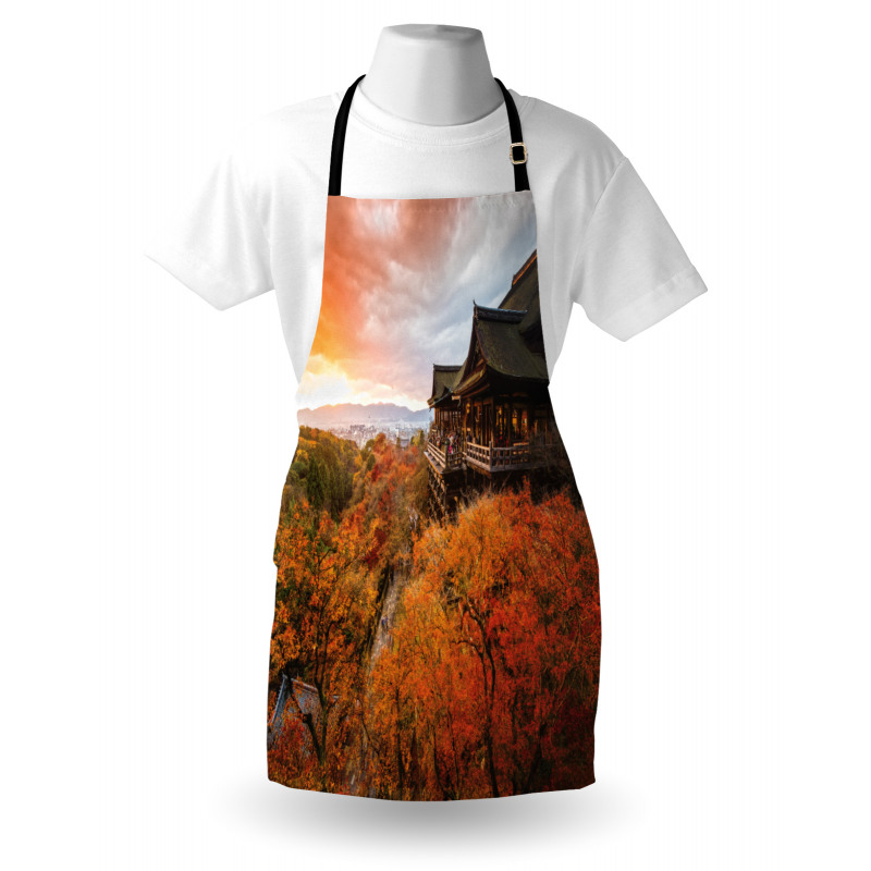 Japanese Building in Fall Apron