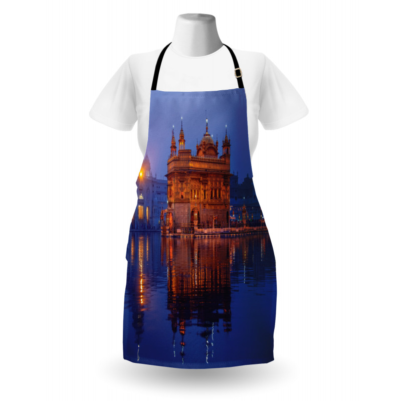 Golden Yellow Building Night Apron