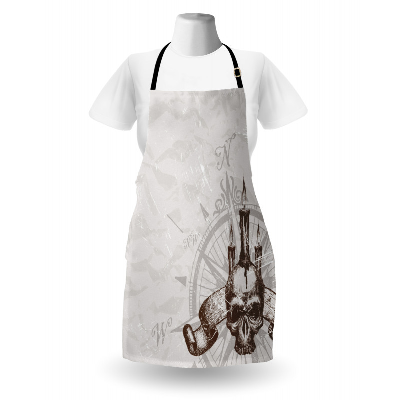 Priate Skull Compass Apron