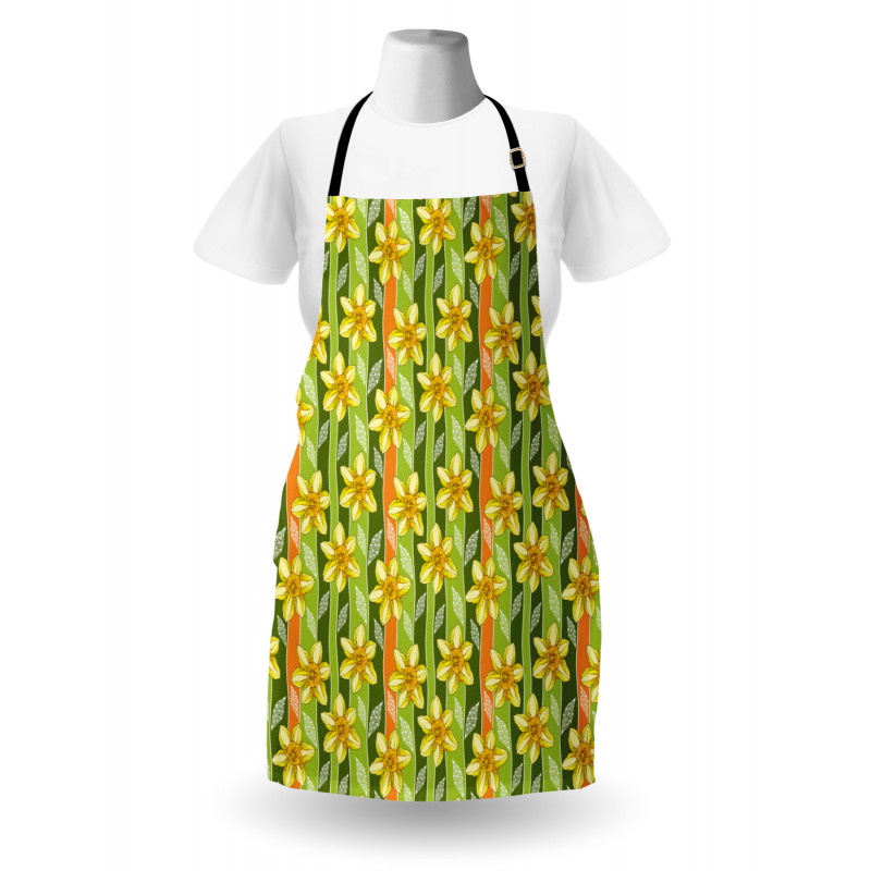 Narcissus Flower Ornate Apron