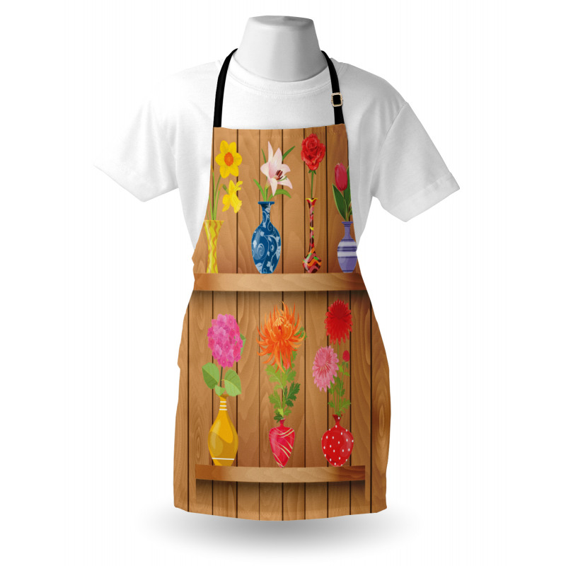 Cartoon Flowers in Vase Apron