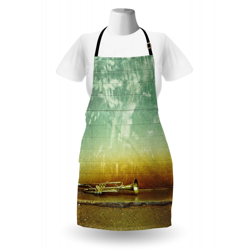 Jazz Club Trumpet Grungy Apron