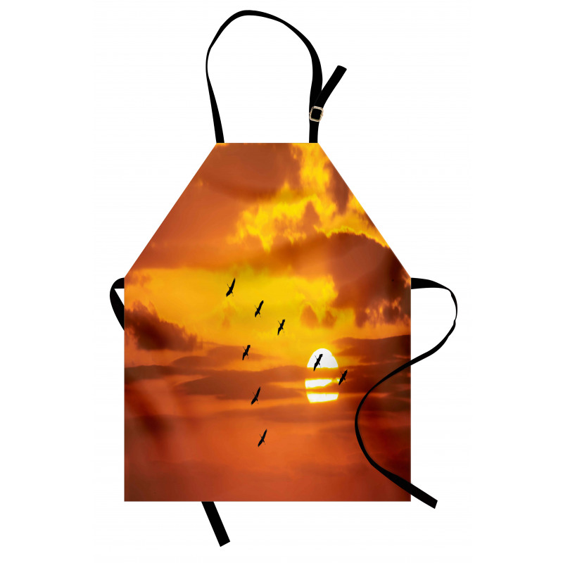 Birds Flying at Sunset Apron