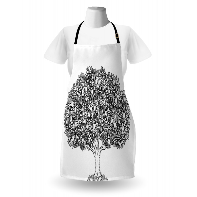 Engraved Style Apple Tree Apron