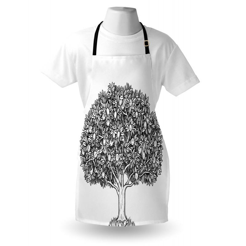 Engraved Style Apple Tree Apron