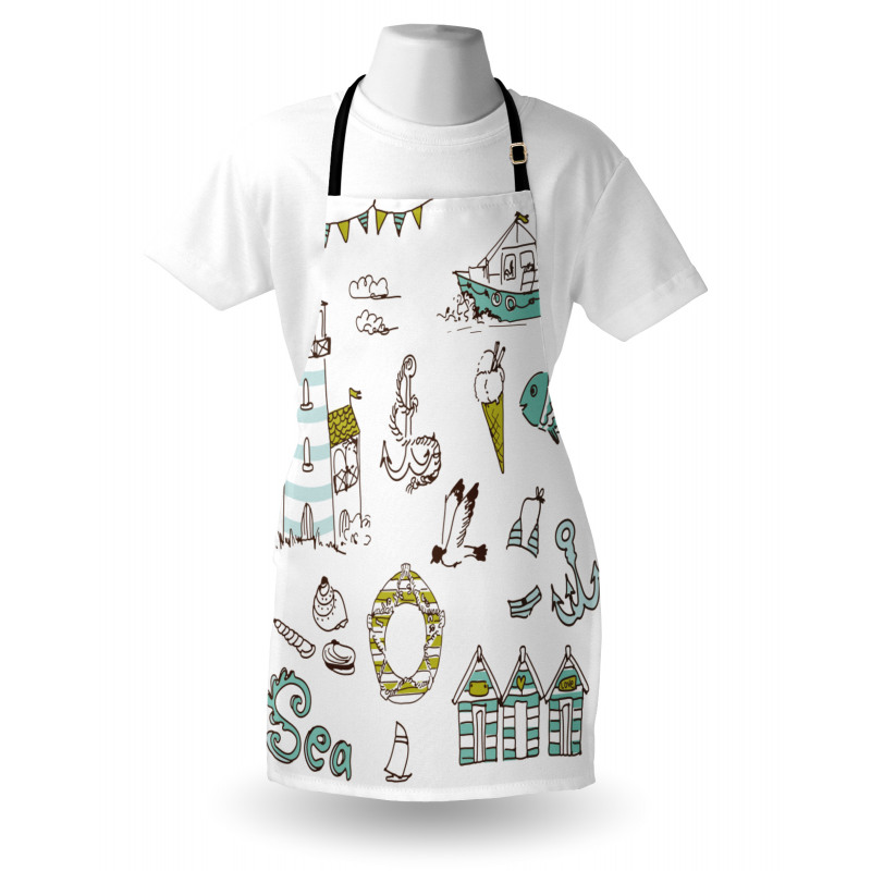 Lighthouse Anchor Seagull Apron