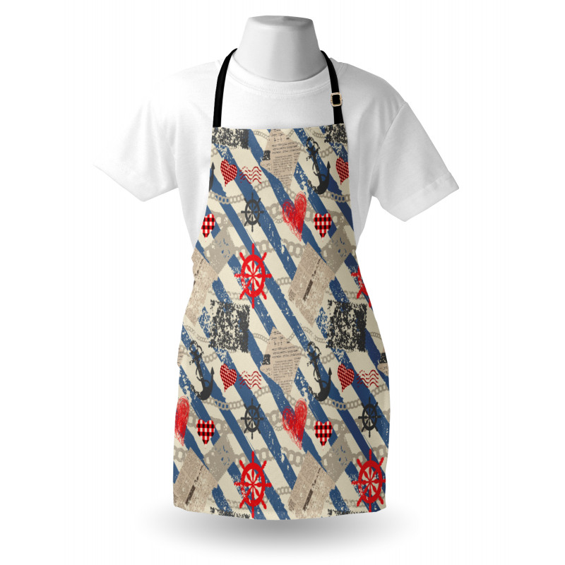 Grunge Wheel Heart Apron