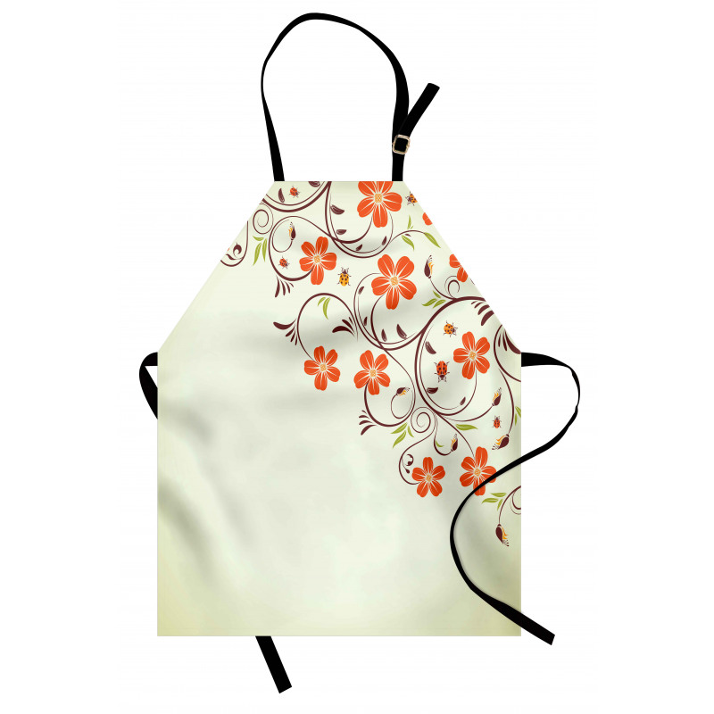 Ladybugs Flowers Spring Apron