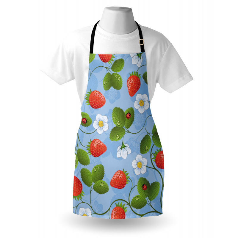 Strawberry Daisy Retro Apron