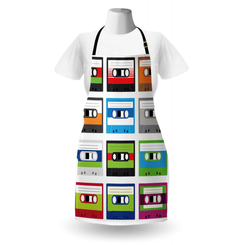 Retro Cassette Collage Apron