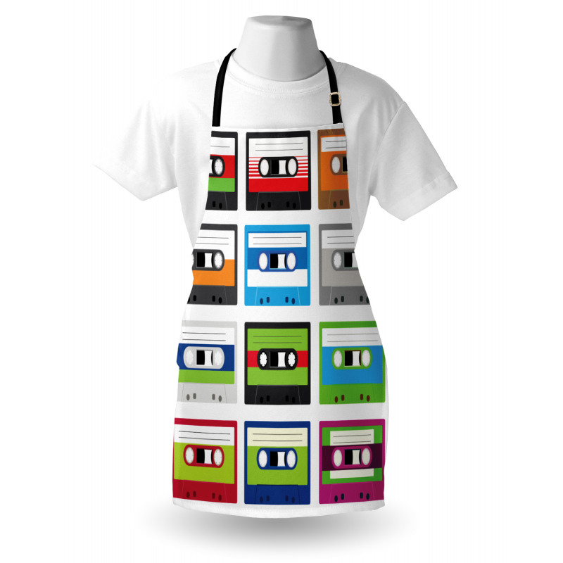 Retro Cassette Collage Apron