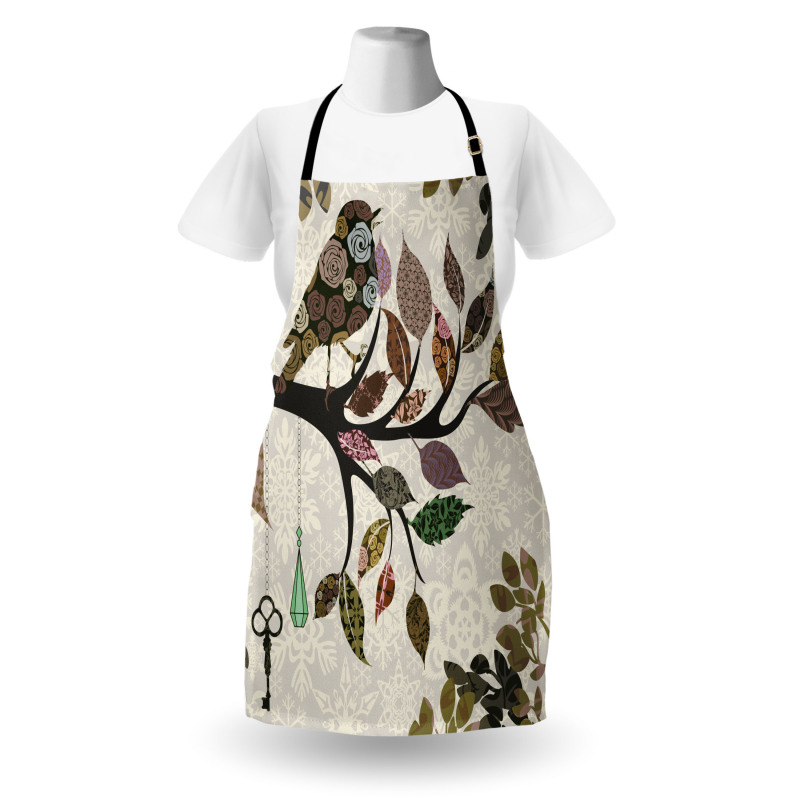 Spring Floral Birds French Apron
