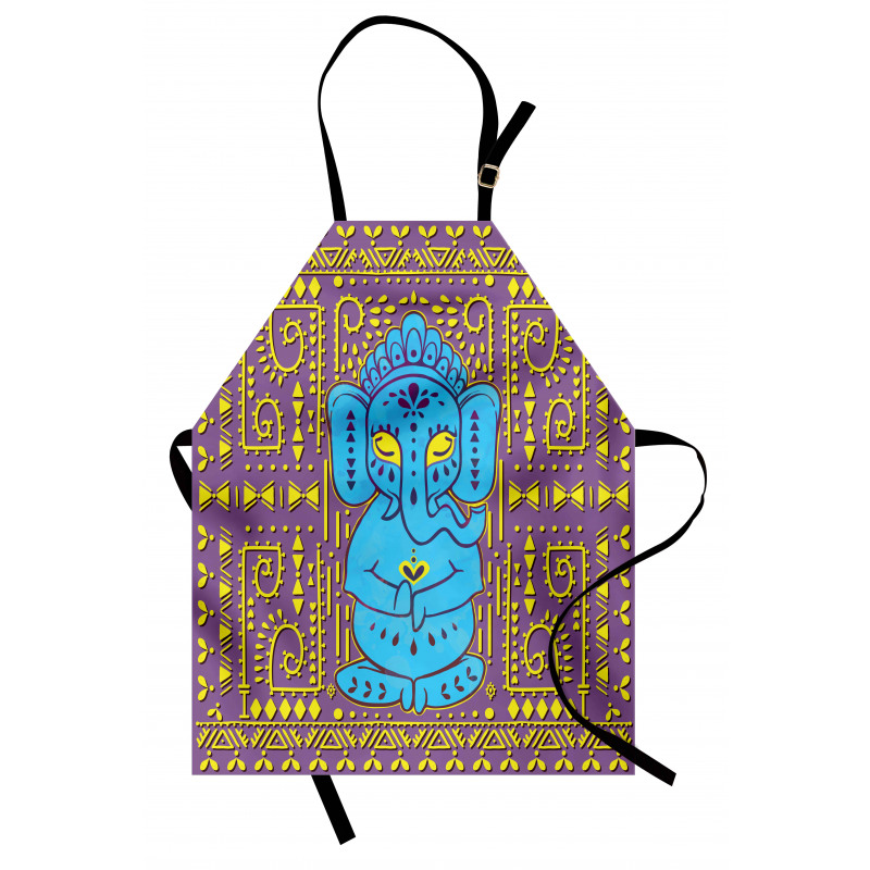 Elephant Tribal Art Retro Apron