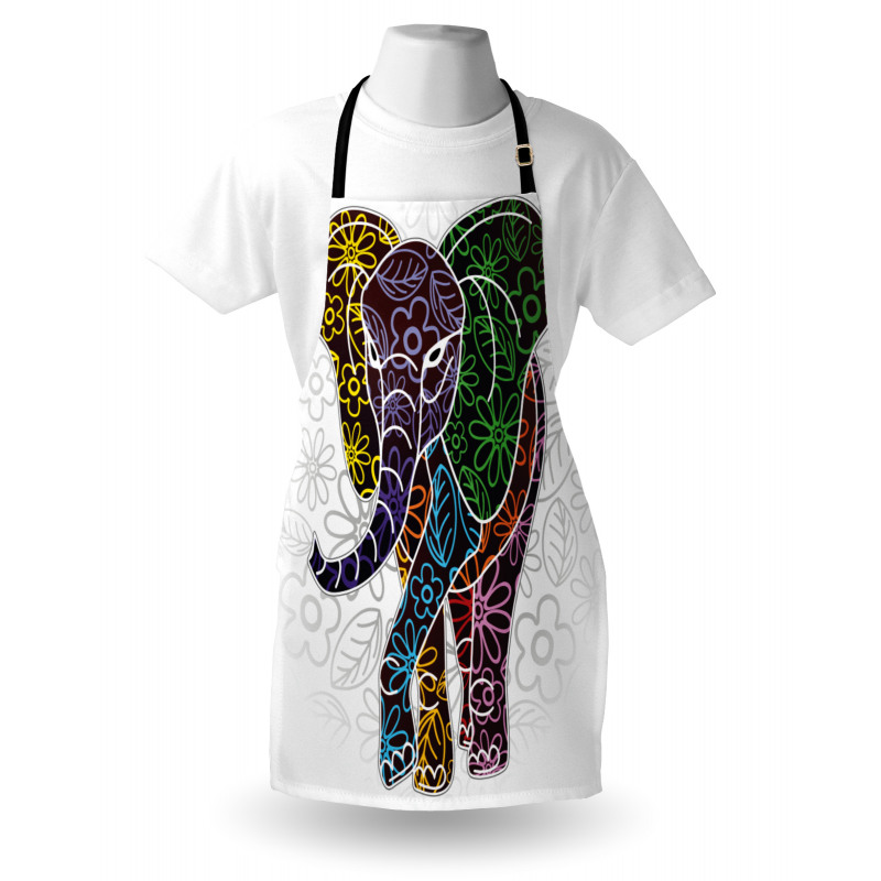 Floral Tribal Shapes Apron