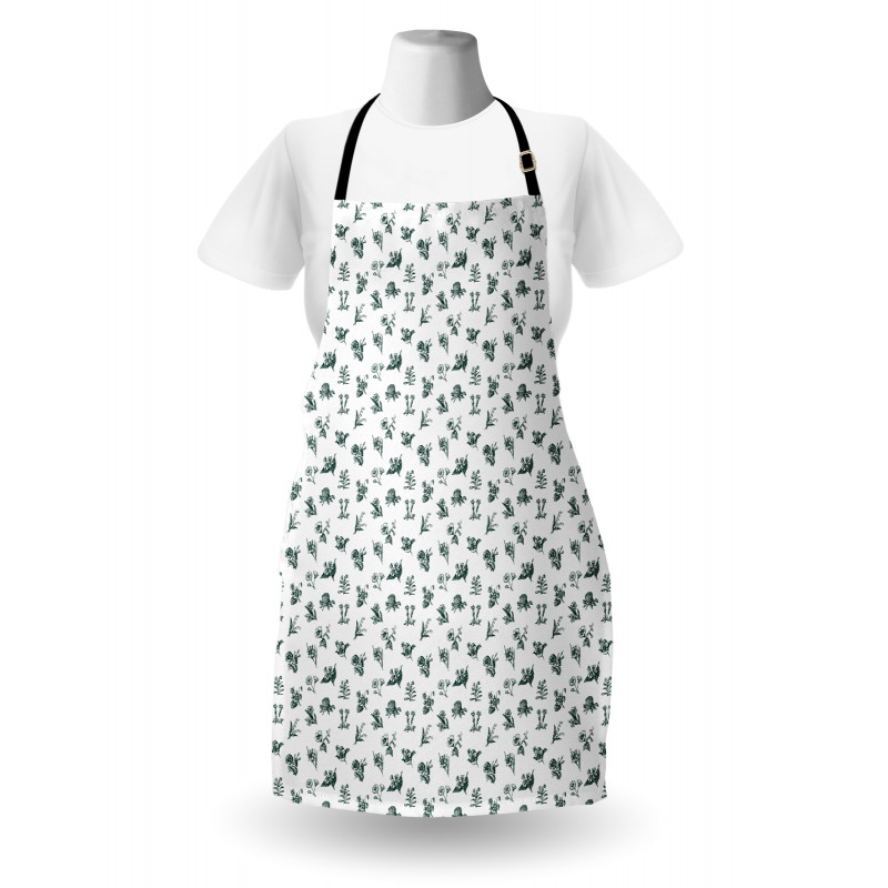 Vintage Garden Art Pattern Apron