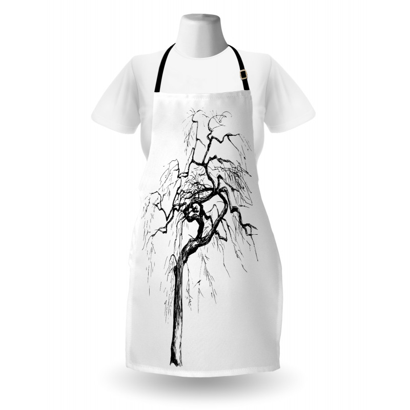 Autumn Tree Dry Branches Apron