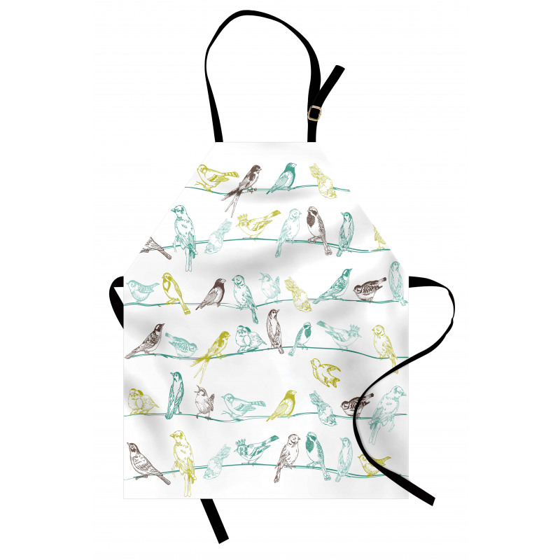 Birds Sitting on Wires Apron