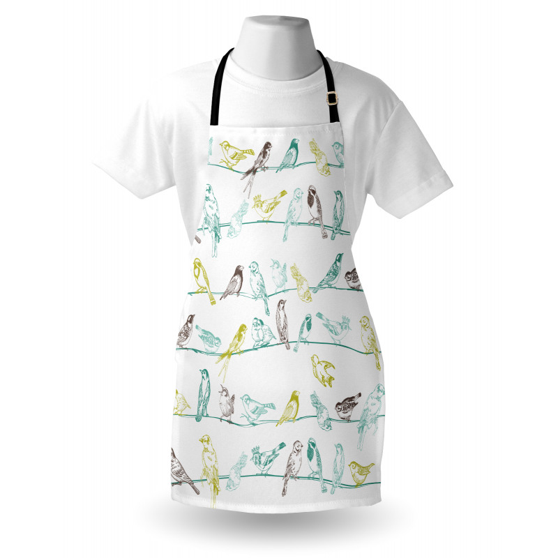 Birds Sitting on Wires Apron