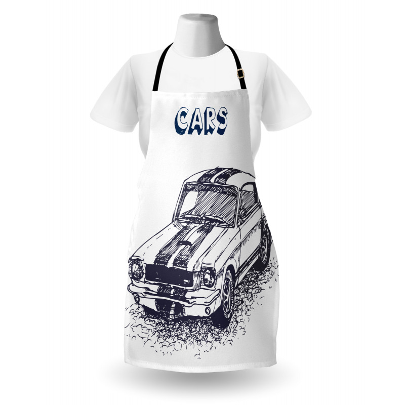 Sports Car Grunge Apron