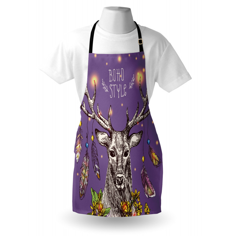 Wild Rein Deer Hand Drawn Apron