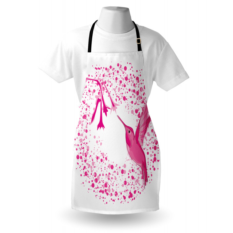 Hummingbird Flower Dots Apron