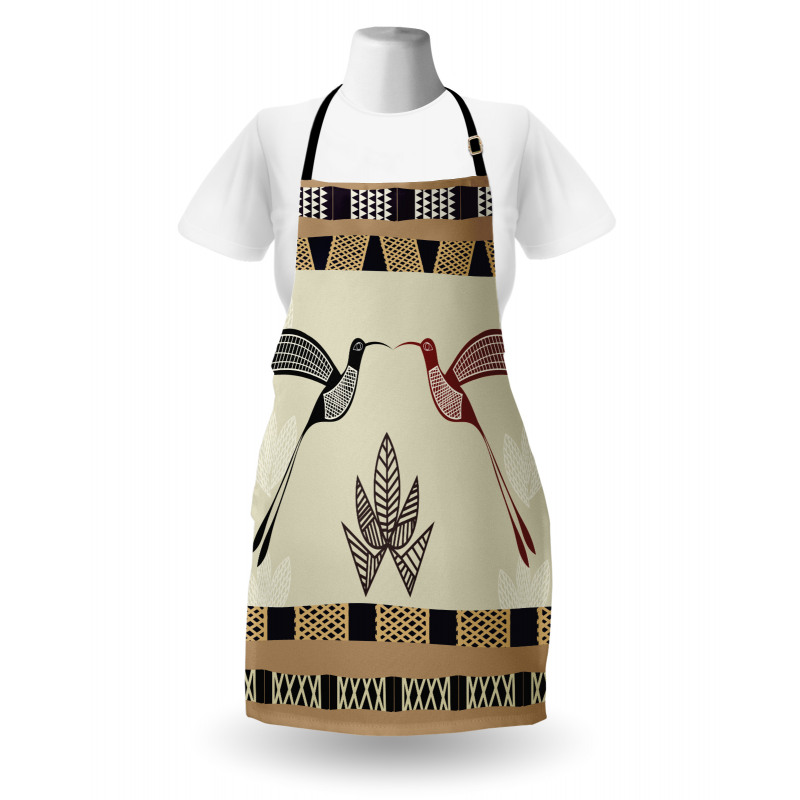 Bamboo Leaf Birds Art Apron